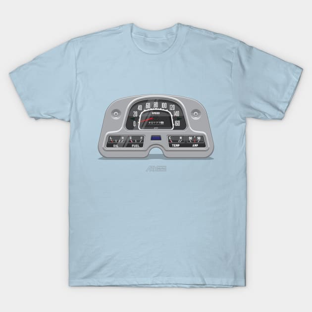 LAND CRUISER FJ40 series Instrument Panel T-Shirt by ARVwerks